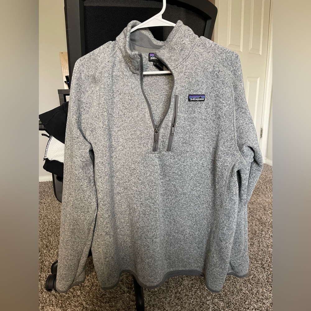 Mens Patagonia M’s Better Sweater 1/4 Zip Stonewash